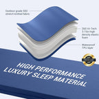 Elegear Self Inflating Sleeping Pad, 3.15" Ultra-Thick Memory Foam Camping Pad with Pillow Fast Inflating in 20s Insulated Camping Mattress Pad 4-Season Camp Sleeping Mat for Camp/Travel/Car/Tent