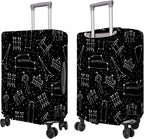 Travel Luggage Cover Suitcase Protector Fits 18-32 Inch Wheel Covers PatternedTravel Related Items Flower Luggage Protector Elastic L