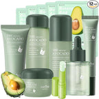 Avocado Skin Care Set, 12 Pcs Skincare Gift Set With Lip Balm, Facial Cleanser, Face Serum, Face Cream, Eye Cream, Toner, moisturizing lotion& Facial mask. Skin Care Kit For Women Men (12pieces)