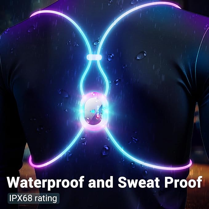 Running Lights For Runners, Reflective Running Vest, Reflective Running Gear Walking Vest For Women, Night Running Gear, Light Up Running Vest, Gifts For Runners, Safety Running Vest For Women & Men