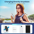 Portable Charger 33800mAh USB C Power Bank with Built-in Cables & AC Wall Plug,25W Fast Charging+QC 4.0 Phone Charger,4 Output LCD Display Battery Pack Compatible with iPhone16/15,Samsung,Android etc