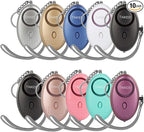 Personal Alarm for Women, 10 Packs 140DB Emergency Self-Defense Security Alarm Keychain with LED Light for Women Kids and Elders (Colorful)