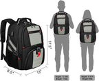 YOREPEK Travel Backpack, 50L Laptop Backpacks for Men Women, Water Resistant Airline Approved Bag with USB Charging Port Fits 17 Inch Computer, Grey