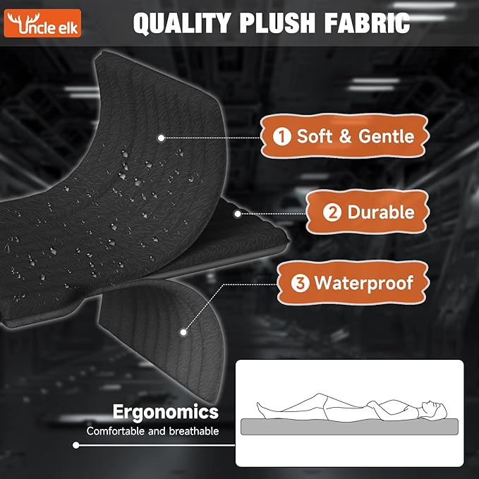 SUV Air Mattress: Inflatable Car Air Mattress for Camping, Flocking Car Bed with Air Pump & 2 Pillows, Portable Sleeping Pad Mattress for Home Car Travel Camping Black