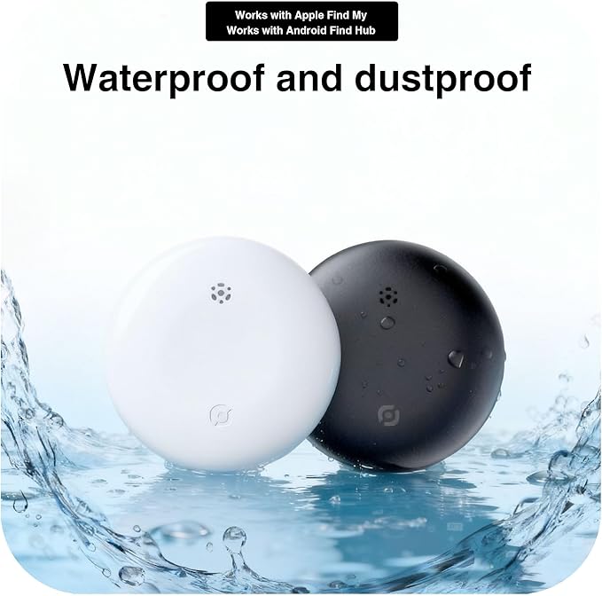 Bluetooth Tracker for Keys, Luggage & Pets – Smart Finder Compatible with iOS & Android, No Monthly Fee, Item Locator by BlissfulTails(2 Pack, Black)