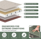 Self Inflating Sleeping Pad with Electric Pump, 4" Ultra-Thick Memory Foam Camping Pad, 40s Fast Inflating Camping Mattress Pad, 4-Season Insulated Camp Sleeping Mat for Outdoor/Travel/Tent (Single)