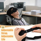 Premium Ultra-Light Sleep Mask, Only 0.73oz, 100% Light Blocking, Comfortable 3D Countered Memory Foam, Lash Extension Eye Masks for Sleep, Travel, Office, for Men Women Side Sleeper, Black