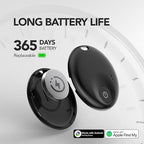 Air Tracker Tags-1 Pack: Bluetooth Tracker Tag, Item Finder Works with Find My App, Trakcer Tag Locator for Your Keys, Wallet, Luggage, Backpack, and More. (Black-Dual, 1Pack)