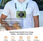 10000mAh Personal Waist Fan, USB Rechargeable Clip The Waist For Working,10 Speed & 40H Cooling and Heatstroke Prevention For Outdoor Travel Camping (K60-green, 12000mAh)