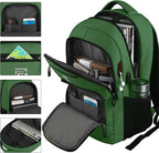 Laptop Backpack,Business Travel Anti Theft Slim Durable Laptops Backpack with USB Charging Port,Water Resistant College Computer Bag for Women & Men Fits 15.6 Inch Laptop and Notebook-Green