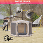 Porayhut Pop up Screen House Tent Sun Shelter with Breathable Mesh Doors,Portable Camping Tent with Detachable Waterproof Floor,10x10FT Screen Canopy Outdoor for Family Friends Party