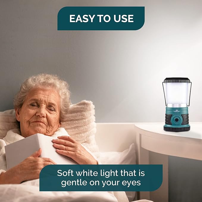 Blazin' Sun Rechargeable LED Lantern 1500 Lumen | 4000mAh Portable Camping Lantern | Hurricane, Emergency, Storm, Power Outage Light | 4 Modes | Runs Up to 25 Hours