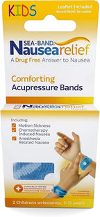 Sea-Band Anti-Nausea Acupressure Wristband for Motion & Morning Sickness, Child, 1 Pair Blue