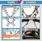 ZeeDix Crampons for Shoes, 10-Spike Stainless Steel Ice Cleats for Shoes and Boots, Slip-Resistant Shoe Spikes Traction Grips for Walking Hiking Jogging Fishing and Daily Outdoor Adventures