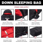 Ultralight Down Sleeping Bag for Adults with 600 Fill Power, Compact Sleeping Bag for Backpacking, Hiking and Camping