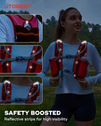 UTOBEST Running Vest, 5L Hydration Vest Lightweight, Breathable and Sweatproof Running Backpack, Adjustable Running Hydration Vest for Trail Running Marathon Race Jogging Cycling