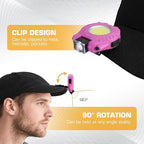 EverBrite Keychain Work Light, Hat Clip Light, Mini Rechargeable Magnetic Keychain Light with Sensor Mode, Versatile Small Keychain Flashlights, Portable, Waterproof for Camping, Hiking, 6 Modes, Pink