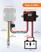 DC 24V to 12V 10A 120W Step Down Buck Converter Voltage Regulator with Low Voltage Protector