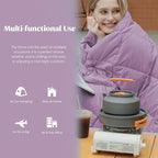 puredown® Soft Feather Down Throw Blanket Lightweight Packable Couch Throw for Indoor and Outdoor Use, 50"X70",Lavender