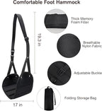 Travel Pillow and Blanket Set & Foot Rest, Memory Foam Neck Pillow Airplane Blanket & Airplane Foot Hammock & Foldable Duffel Bag, Eye Mask & Earplugs, Portable Travel Accessories Essentials, Black