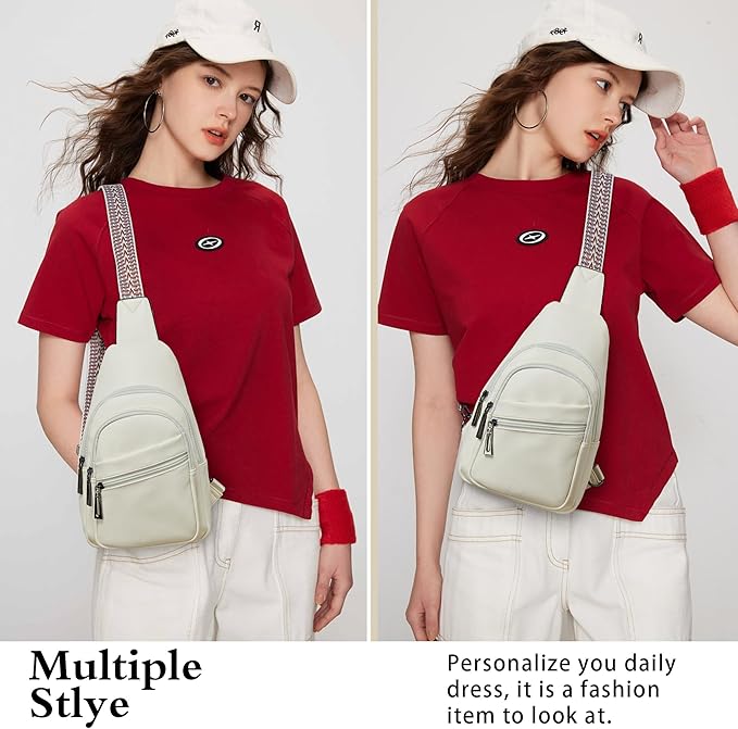 Sling Bag Crossbody Bags for Women Small Cross Body Bag Fanny Packs Chest Sling Purse for Daily Travel Leisure Sport