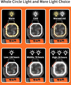 ADUST Camping Fan - 20000mAh Battery Powered Fan Battery Operated Rechargeable Portable Outdoor Tent Fans with Hanging Hook, Cordless, 4 Speeds, Remote Control - Orange