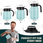 34Oz Thermal Coffee Carafes For Keeping Hot/Cold, Stainless Steel Coffee Carafe, Dustproof Insulated Water Carafe for Party/Home,Blue