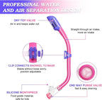 Snorkeling Gear for Kids Ages 5-15, 4 in 1 Mask Fins Snorkel Set with HD Tempered Glass Panoramic View Anti-Fog Mask, Dry Top Snorkel, Adjustable Trek Fins, and Mesh Bag, Kids Snorkel Set for Youth