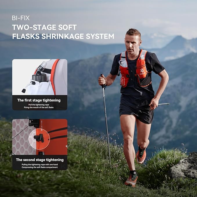 KAILAS FUGA AIR 8 Ⅳ Running Hydration Vest Hydration Pack Lightweight with Two TPU Water Bladders for Women Men Trail Cycling Hiking