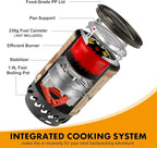 Gen Camping Stove Cooking System | Portable Camping Backpacking Jet Burner | Fast and Safe Hiking Stove