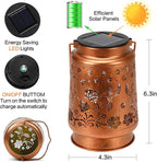 2 Pack Solar Lanterns Outdoor Waterproof Hummingbird Garden Decor Birthday Gifts for Women Mom Grandma Hanging Solar Lights Metal Solar Decoration Outside for Yard,Patio,Backyard,Porch