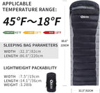 Ultralight Down Sleeping Bag for Adults - 600 Fill Power, Cold Weather, Backpacking, Camping, Hiking