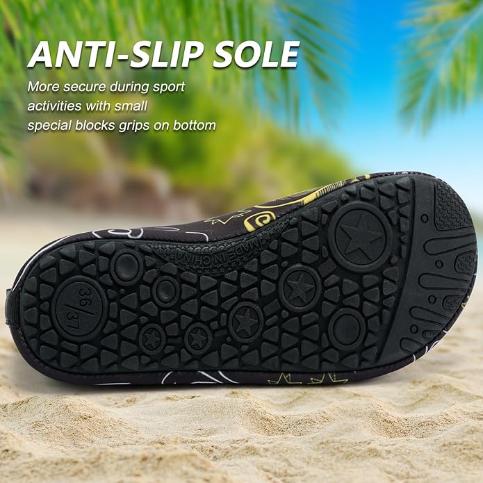 Deevike Water Shoes for Women Men Barefoot Quick-Dry Aqua Socks Slip-on for Beach Swim Surf Yoga Exercise