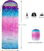 Axolotl Unicorn Sleeping Bag for Kids Boys Girls–Lightweight Warm Cold Weather Sleeping Bags,Waterproof Portable Sleeping Bag with Compression Sack for Camping Backpacking Outdoor Indoor