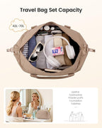 LOVEVOOK Travel Duffel Bag - Versatile Weekender Bag for Women, Puffer Carry On & Overnight Bag for Short Trips, Dark Blue