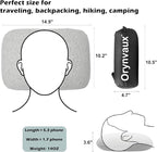 Memory Foam Camping Pillow - Lightweight & Portable Small Travel Pillow for Airplane & Train Travel, Camping, Backpacking, Removable Washable Cover, Easy to Clean, Includes Storage Bag
