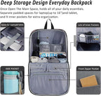 MAXTOP Deep Storage Laptop Backpack Business Anti-theft Backpacks[Water Resistant] College School Computer Bookbag Fits 17 Inch Laptop