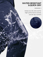 FREE SOLDIER Men's Outdoor Cargo Hiking Pants with Belt Lightweight Waterproof Quick Dry Tactical Pants Nylon Spandex