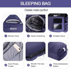 Down Sleeping Bag for Adults 0°F 10°F 15°F 20°F Backpacking Sleeping Bag for Cold Weather with Compression Sack