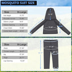 Mosquito Suit - Net Pants & Jacket with Hood - Mesh Bug Suit for Outdoor Protection from Flies, Gnats, No-See-Ums & Midges - Mosquito Clothing for Men & Women with Carrybag, XL Size