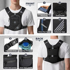 Running Hydration Vest Backpack Chest Bag with 800 ML Water Bladder, Minimalist Lightweight Running Vest for Women Men with Phone Holder, Extra Storage for Hiking Cycling Marathon