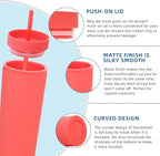 Volhoply 20oz Tumbler with Lid and Straw 8 Pack,Double Wall Plastic Skinny Tumblers Bulk,Reusable Travel Cute Coffee Mug,BPA Free Matte Acrylic Water Cups with Straw for Party,DIY Gifts(Red, 8 Set)