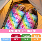 Camping Sleeping Bag for Kids Girls Boys,3 Season Warm Sleeping Bag Waterproof Portable for Outdoors Traveling,Camping