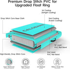 Round Floating Ring Inflatable Water Hammock Heavy Duty River Floats Lake Raft for Adults Tanning Pool Lounger Float Island Platform Pad Mat for Party