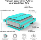 Round Floating Ring Inflatable Water Hammock Heavy Duty River Floats Lake Raft for Adults Tanning Pool Lounger Float Island Platform Pad Mat for Party