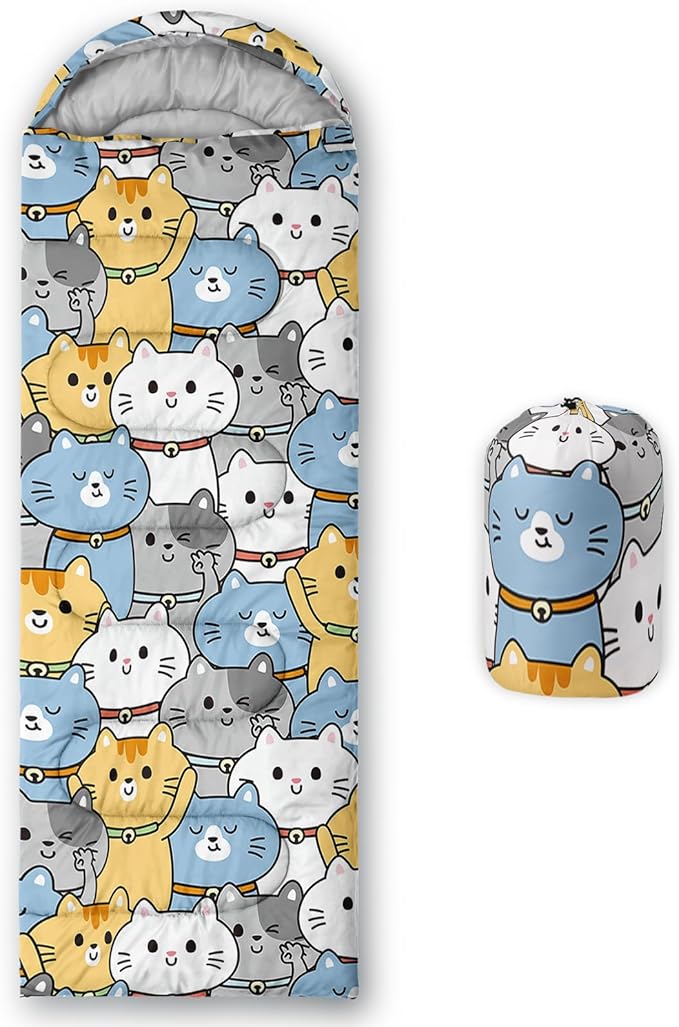 BSNTHO Camping Sleeping Bags,3 Season Warm & Cool Weather,Lightweight,Waterproof Sleeping Bags for Adults & Kids,Traveling,and Outdoors,Camping Gear Equipment