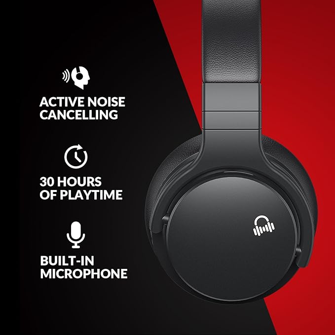 Million Sold Classic E7 Active Noise Cancelling Headphones with Upgraded HD Sound, Wireless Bluetooth Headphones Over The Ear Unequaled Comfort, Vivid Deep Bass, for Home Office Travel Birthday Gift