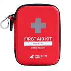 Breakwater Supply™ First Aid Kit for Car, Home, Office, Travel, Dorm, Businesses, 101 Piece HSA FSA Household & AirBNB Essentials Medical Kit & Emergency Supplies with Ice Pack + Waterproof Case Red