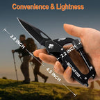 Stocking Stuffers for Men Adults, Multitool Carabiner with Pocket Knife, Christmas Gifts for Dad Men, Folding Knives, Bottle Opener, Window Breaker and Screwdriver, Survival Gear for Camping Hiking