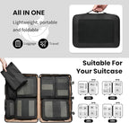 8 Set/6 Set/4 Set Compression Packing Cubes for Travel, Lightweight Vacation Travel Essentials, Travel Accessories for Suitcase Organizer Bags Set, Durable Luggage Organizer
